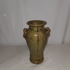 Lion Vase Gothic Vase Medieval 10"  Art Pottery